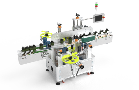 雙面不干膠貼標(biāo)機(jī)+卷標(biāo)機(jī)構(gòu)