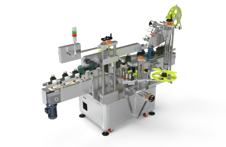 蓄電池平側(cè)面不干膠貼標(biāo)機