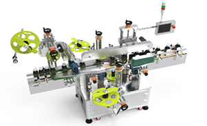 蓄電池平側面不干膠貼標機